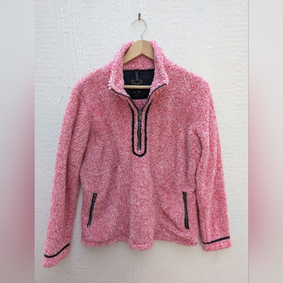 Wooly Bully Wear Colorado Fuzzy Half Zip Fleece Pullover Top Jacket Women's Med - Picture 1 of 6